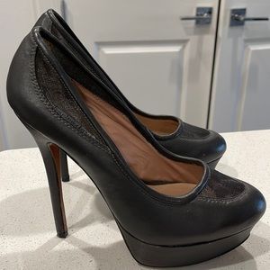 Charles David grey platform shoes